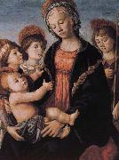 Sandro Botticelli Our Lady of Angels with the two sub oil painting on canvas